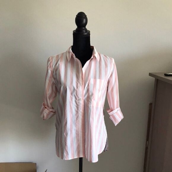 Pink stripe shirt M, new with tags - Picture 1 of 3